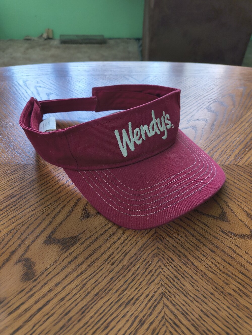 Wendy’s Red Visor Hat Adjustable One Size Embroidered Logo